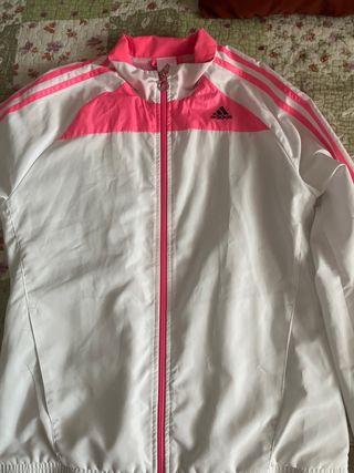 Chaqueta Adidas Blanca y Rosa