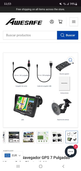 Navegador GPS AWESAFE 7 Pulgadas