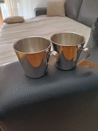 Tazze acciaio inox con manico