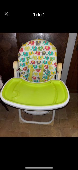 Trona para bebé con estampado de elefantes