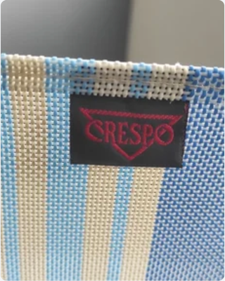 Silla Plegable Crespo Azul y Blanca