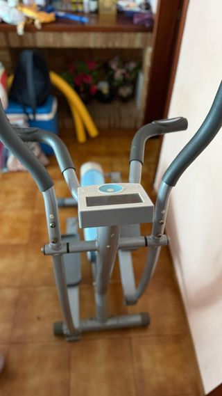 Bicicleta Elíptica Gris y Azul