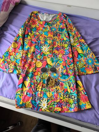 Disfraz Hippie Multicolor Talla Única