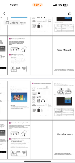 Proyector en buen estado sin utilizar