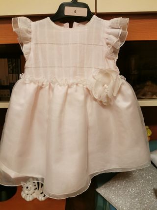 Abito elegante bambina rosa taglia 6
