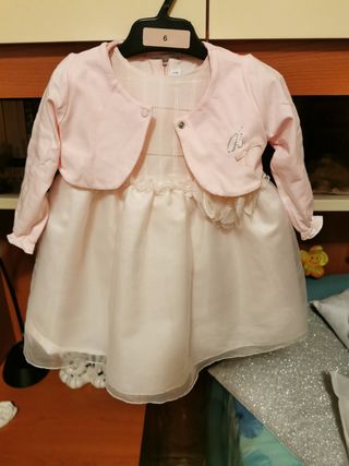 Abito elegante bambina rosa taglia 6