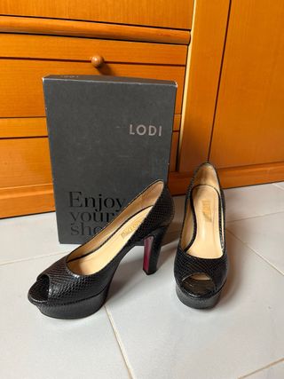 Tacones Lodi Negros Mujer