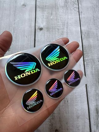 EMBLEMAS HONDA HOLOGRÁFICOS CARENADO DEPOSITO MOTO