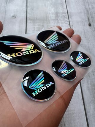 EMBLEMAS HONDA HOLOGRÁFICOS CARENADO DEPOSITO MOTO