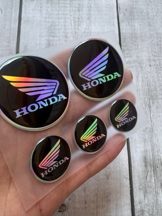 EMBLEMAS HONDA HOLOGRÁFICOS CARENADO DEPOSITO MOTO