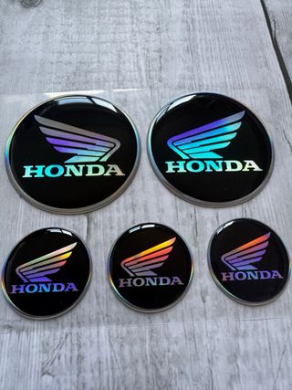 EMBLEMAS HONDA HOLOGRÁFICOS CARENADO DEPOSITO MOTO