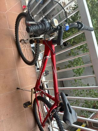 Bicicleta de montaña roja