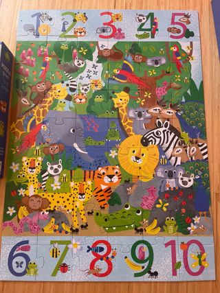 Puzzle Djeco 54 piezas números y animales