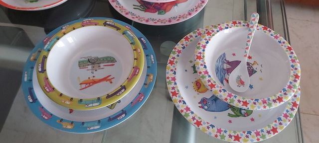 Vajilla infantil de melanina