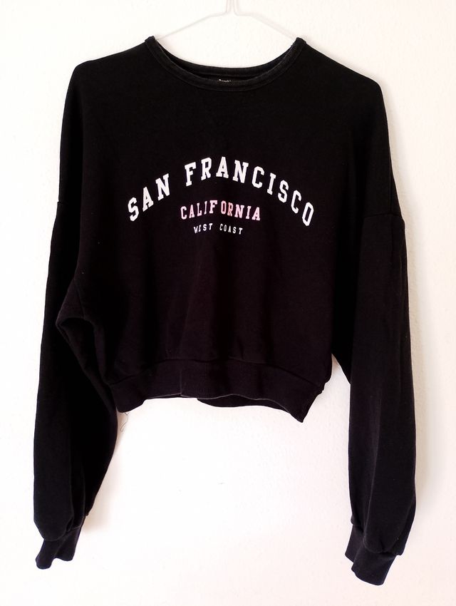 Sudadera Bershka California Negra