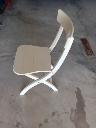 2 sillas plegables IKEA blancas