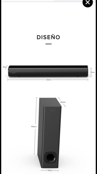 Subwoofer y Barra de Sonido Creative para TV