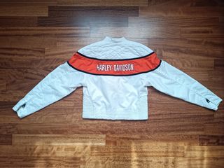 Giacca Harley Davidson Bianca Arancione da donna