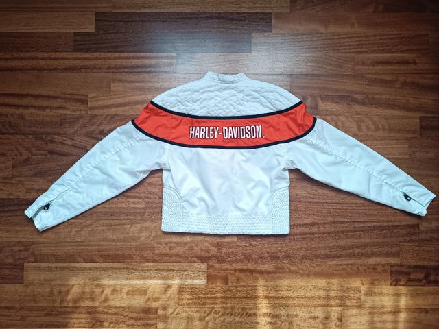 Giacca Harley Davidson Bianca Arancione da donna