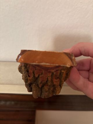 Termómetro antiguo madera con figuras