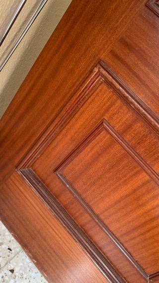 Puerta de madera con cristales 72x201