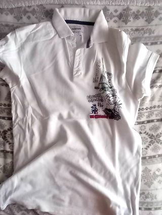 Camiseta Polo Desigual Blanca 