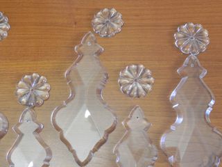 6 Plaquetas Cristal restauración Lámpara Antigua 1