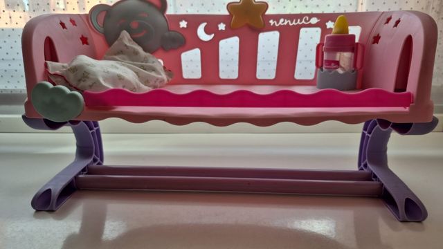 Cuna Nenuco Rosa con Accesorios