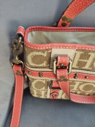 Bolso Carolina Herrera Beige y Rosa