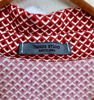 Blusa estampada manga corta con nudo