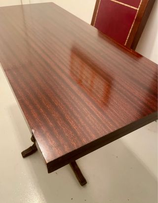 Tavolo da gioco elevabile vintage in legno. 
