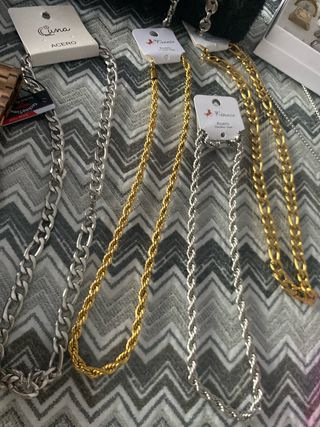 Collar Cuna Acero Inoxidable Hombre Plata