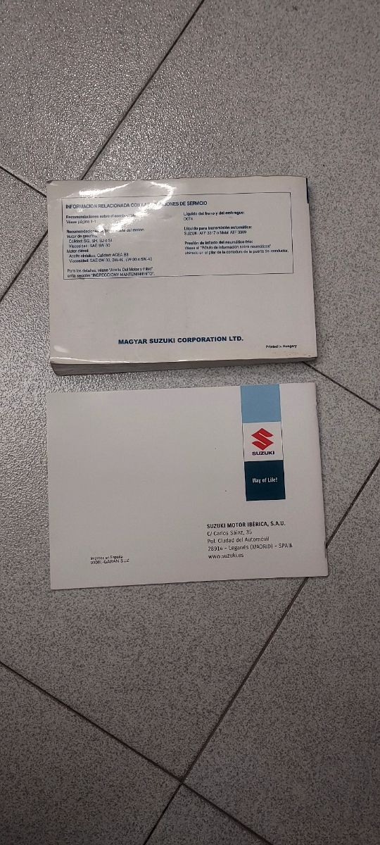 Manual del Propietario Suzuki Swift