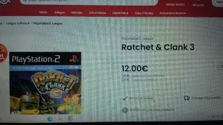 Ratchet & Clank 3. PS2. Solo disco. Perfecto.