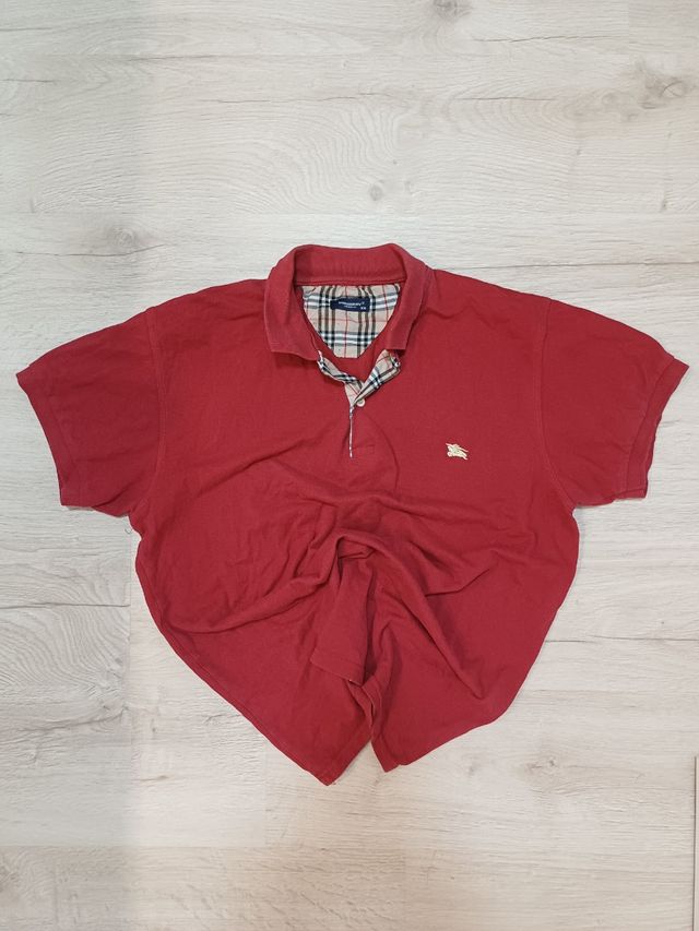 Red Burberry Polo Monogram