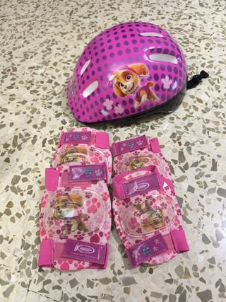 Casco y rodilleras infantiles Paw Patrol