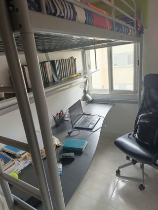 Cama litera con escritorio