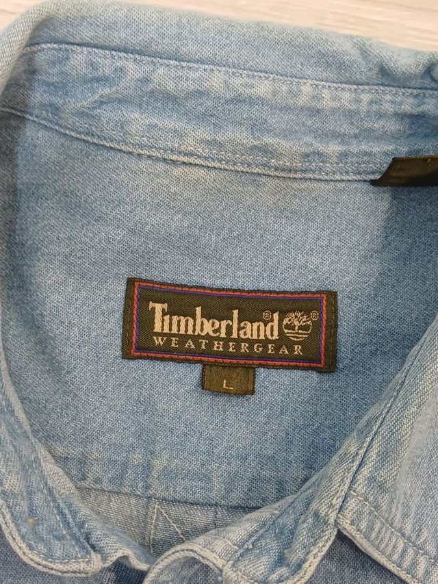 Vintage Timberland Long Sleeve Denim Shirt