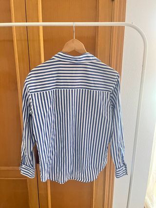 Camisa Rayas Azul y Blanco Zara