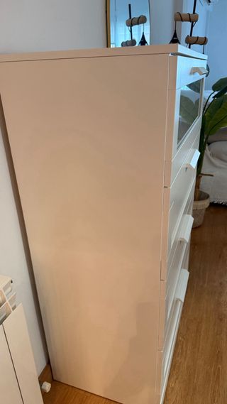 Cómoda IKEA BRIMNES 4 cajones blanco/vidrio 