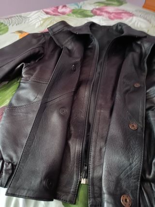 Cazadora de piel para caballero