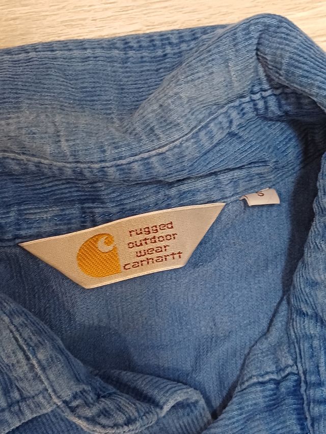 Vintage Carhartt Striped Long Sleeve Blue Shirt