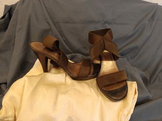 Sandalias Talla 38 Bronce Elástico