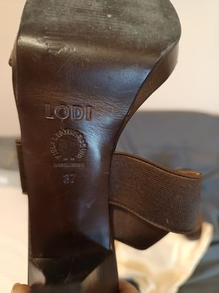 Sandalias Talla 38 Bronce Elástico