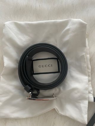 Cinturón Gucci Negro Hebilla GG
