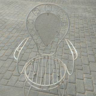 Juego de 4 Sillas de hierro forjado blancas
