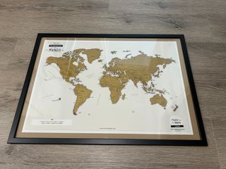 Mapa del Mundo para Rascar con Marco