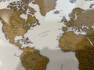 Mapa del Mundo para Rascar con Marco
