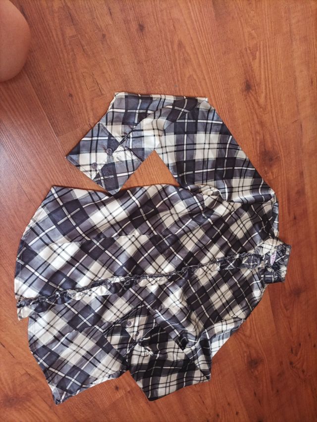 Camisa de cuadros para mujer39cms de hombro a hom.