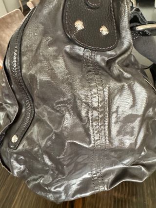 Borsa Tod's in pelle plastificata grigia